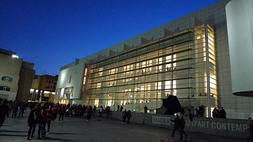 Late nights during the summer at MACBA.  Late nights during the summer at MACBA.