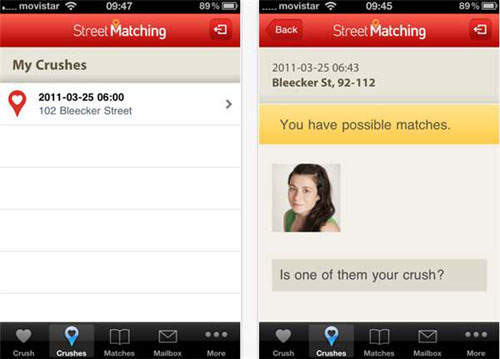 Streetmatching, an application to flirt